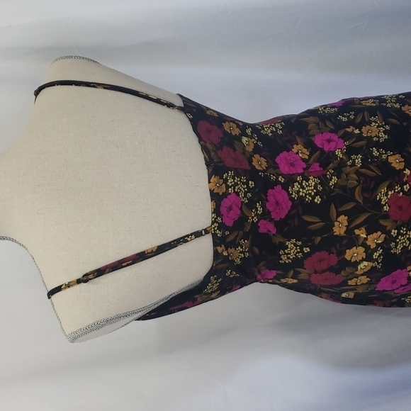 Astr Purple and Black Maxi Dress with Slit Spaghetti Straps - Picture 10 of 12